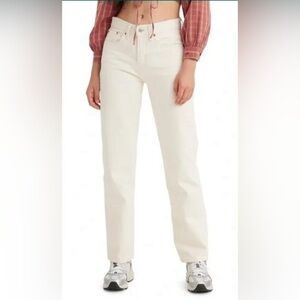 Levi’s Low Pro Straight Ivory Cream Womens Jeans Size 28